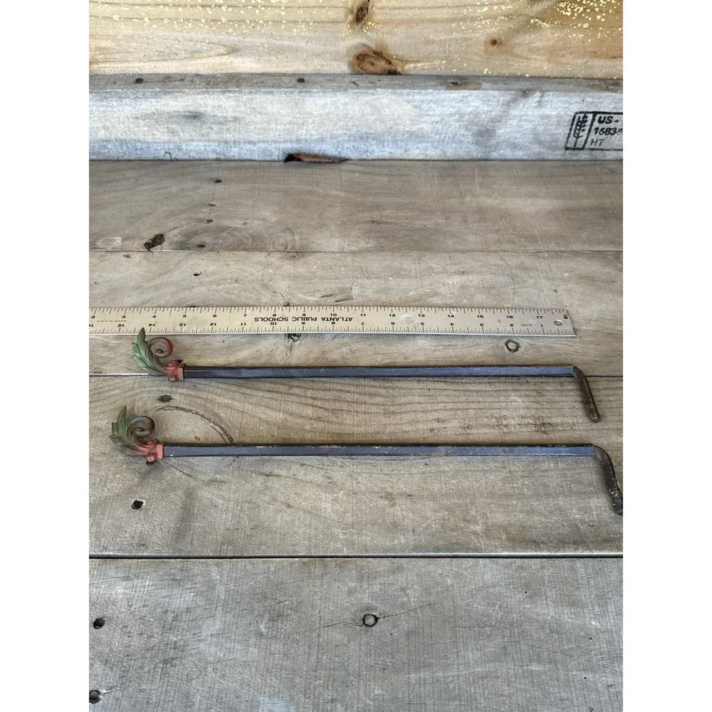 Vintage Cast‎ Iron French Door Decorative Curtain Rods